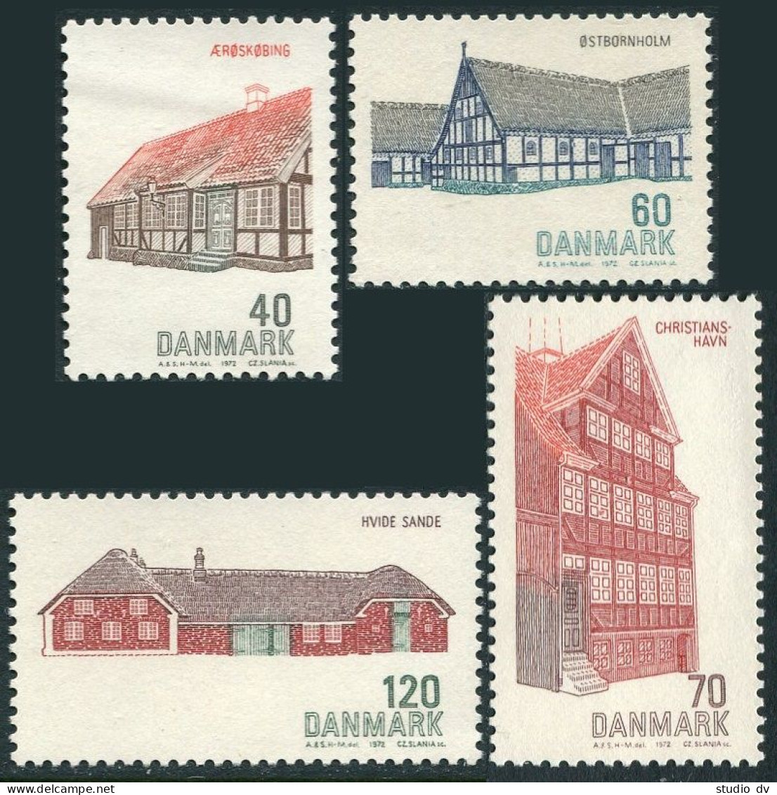 Denmark 513-516, MNH. Michel 536-539. Danish Architecture, 1972. - Nuovi