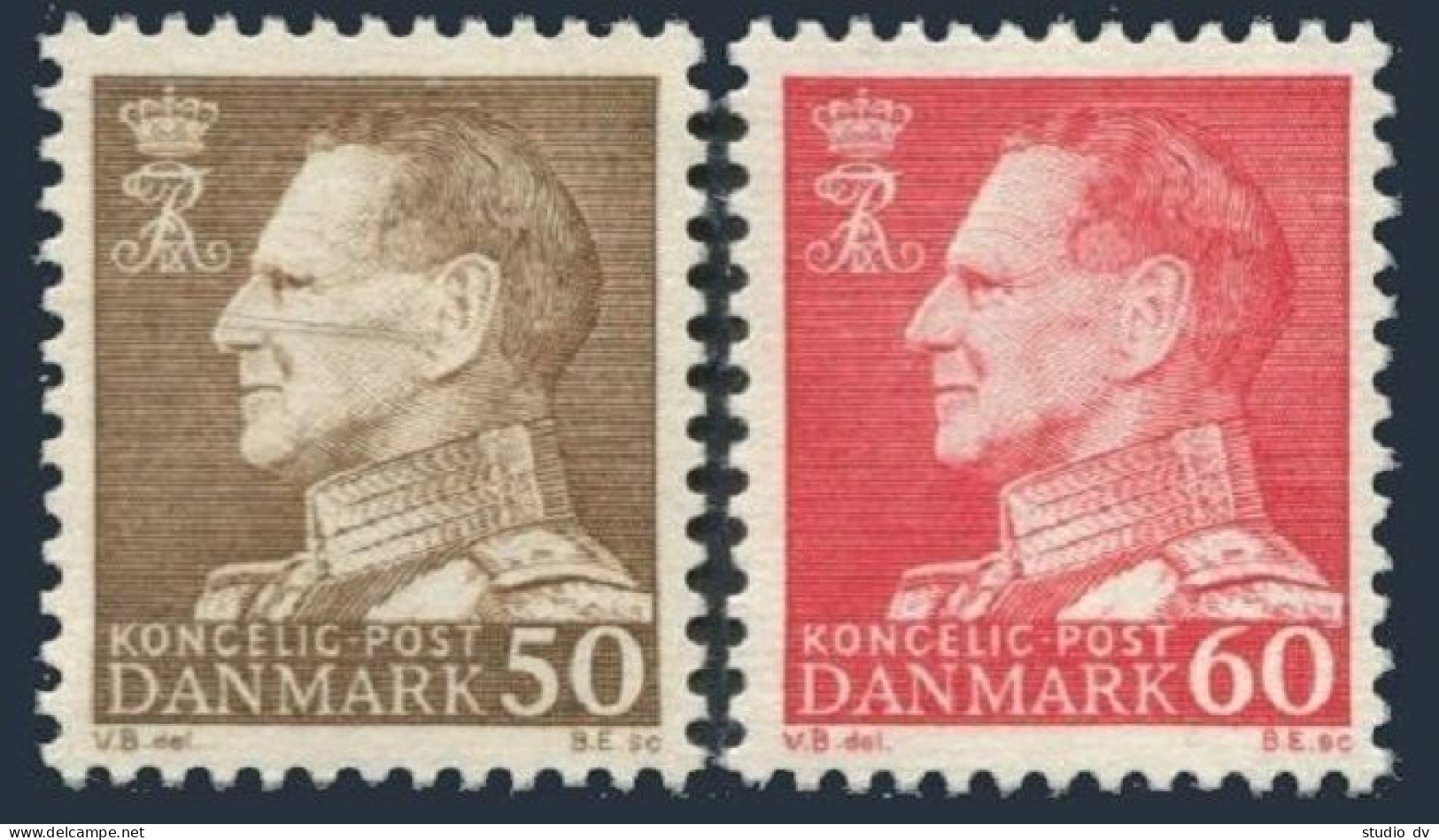 Denmark 438-439, MNH. Michel 457-458. Definitive 1967. King Frederik IX. - Neufs