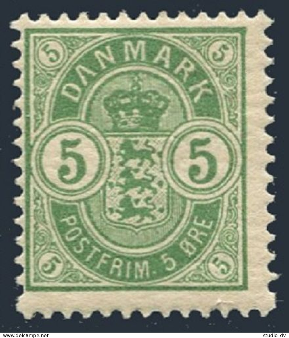 Denmark 43, Hinged. Michel 34ZB. Definitive Arms, 1895. - Nuevos