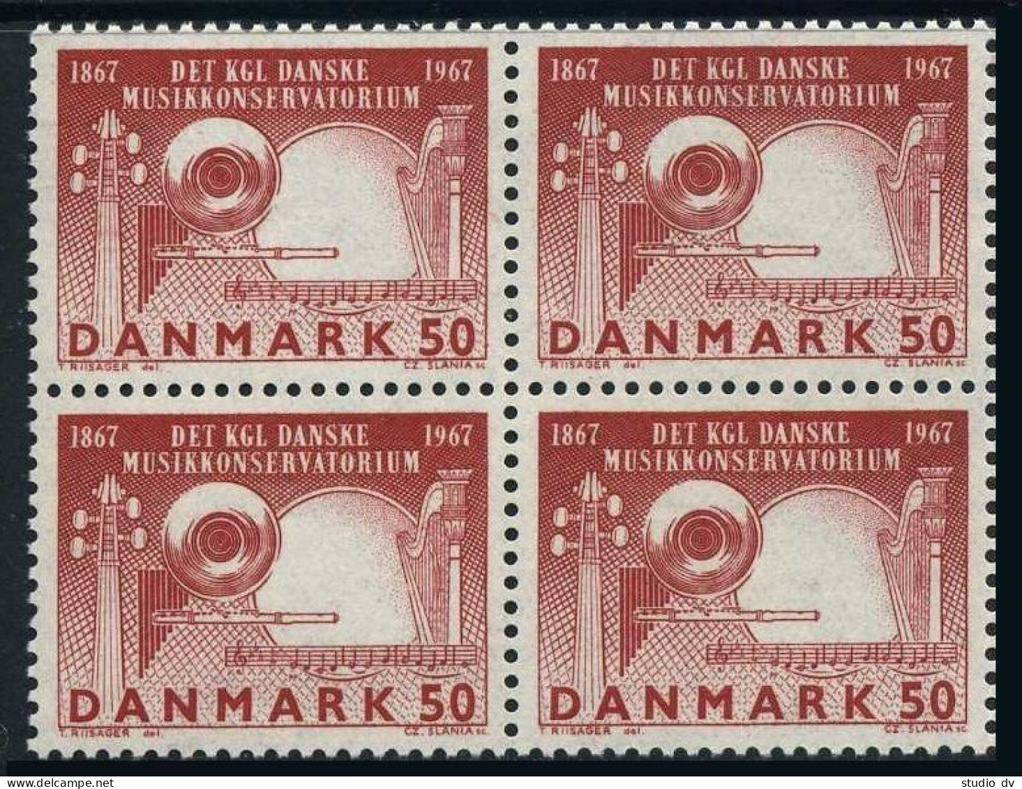 Denmark 430 Block/4, MNH. Michel 449. Royal Danish Academy Of Music, 1967. - Neufs