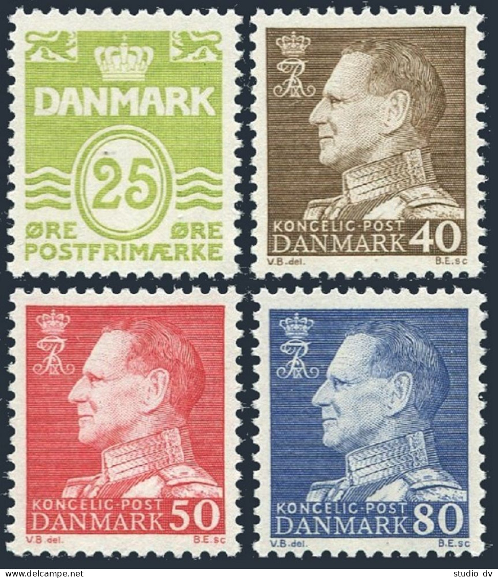 Denmark 416-419 ,MNH. Michel 427-430. Definitive 1965. Wavy Lines, Frederic IX. - Ongebruikt