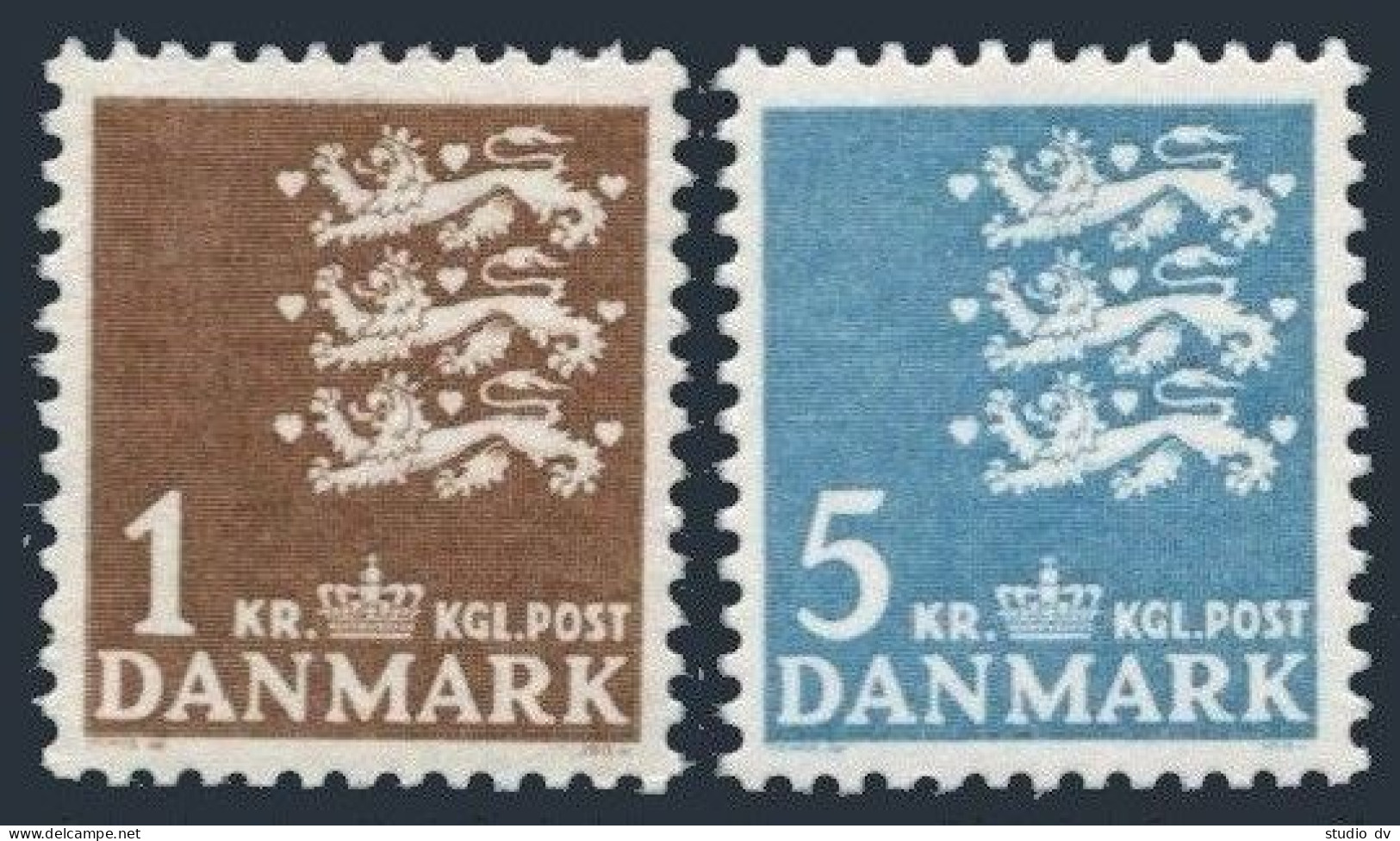 Denmark 297,299,MNH.Michel 289,291. Small State Seal 1946. - Unused Stamps
