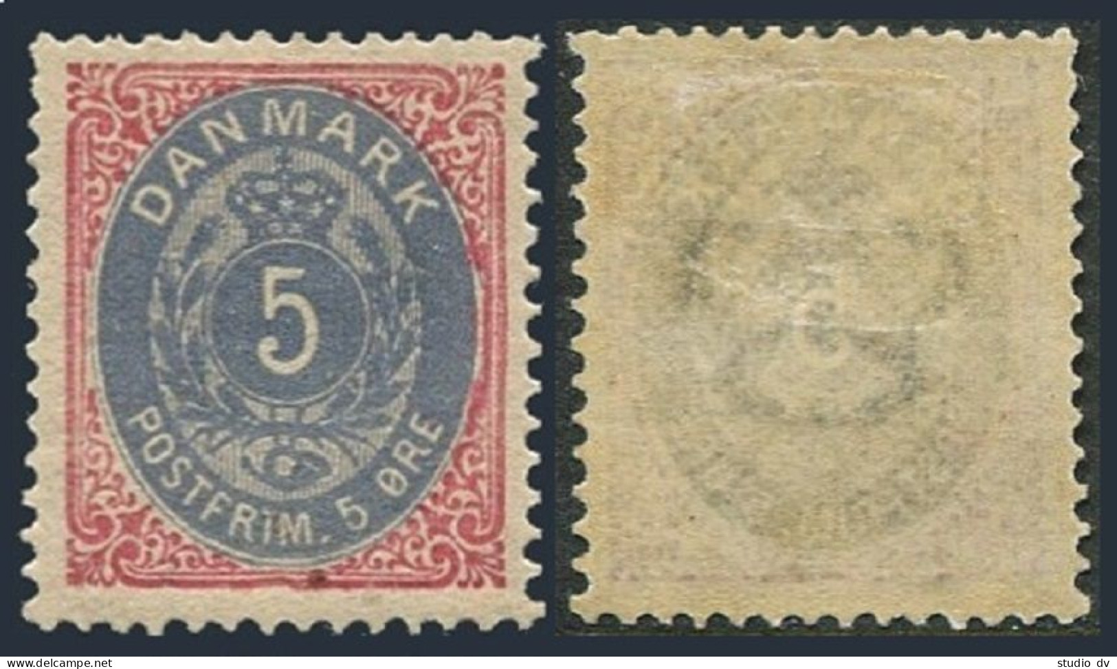 Denmark 27,hinged.Michel 24, Definitive Numeral,1879. - Ongebruikt