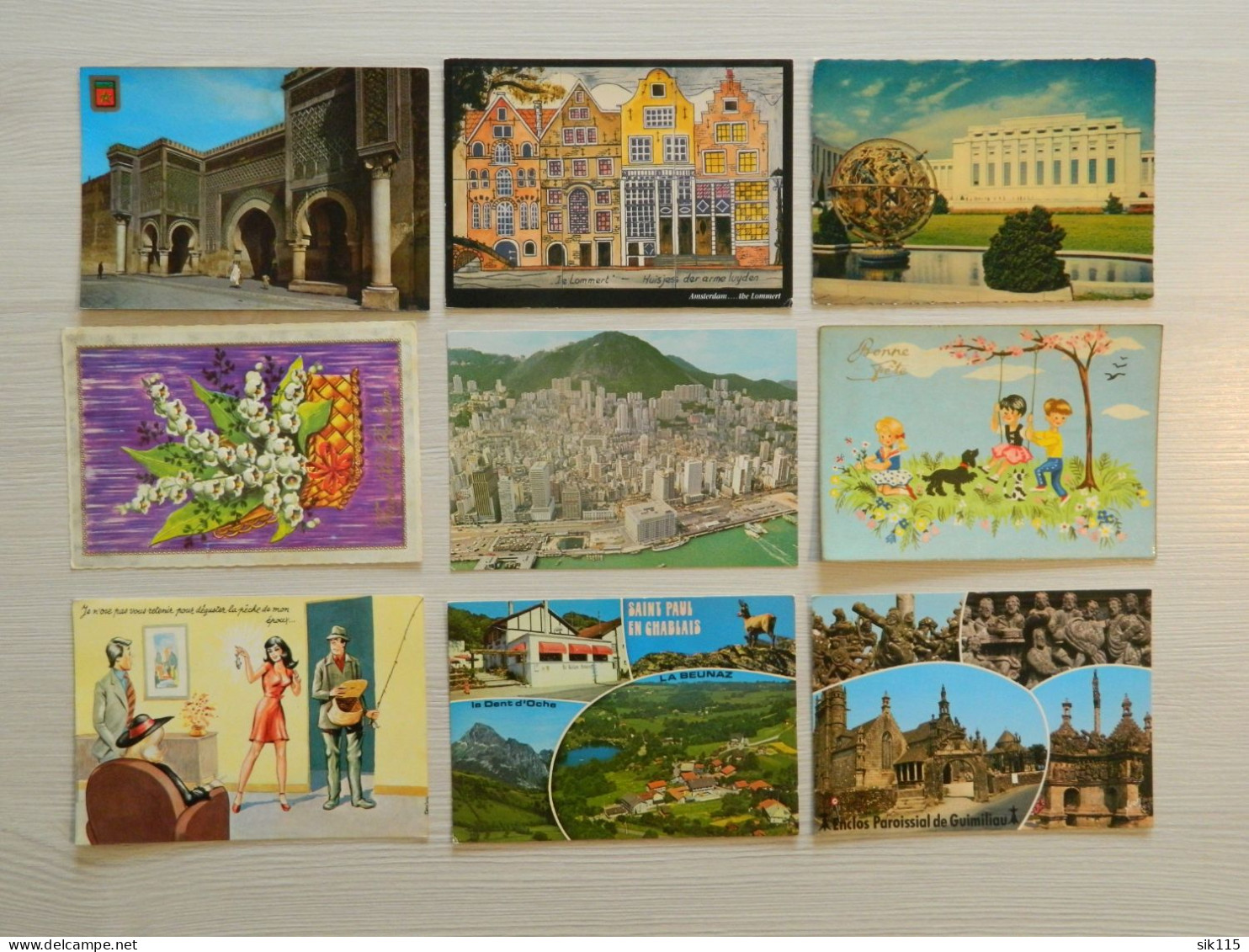 GROS LOT 3,7 Kg de Carte Postale FRANCE monde timbre cachet carte géographique monument animée multivues