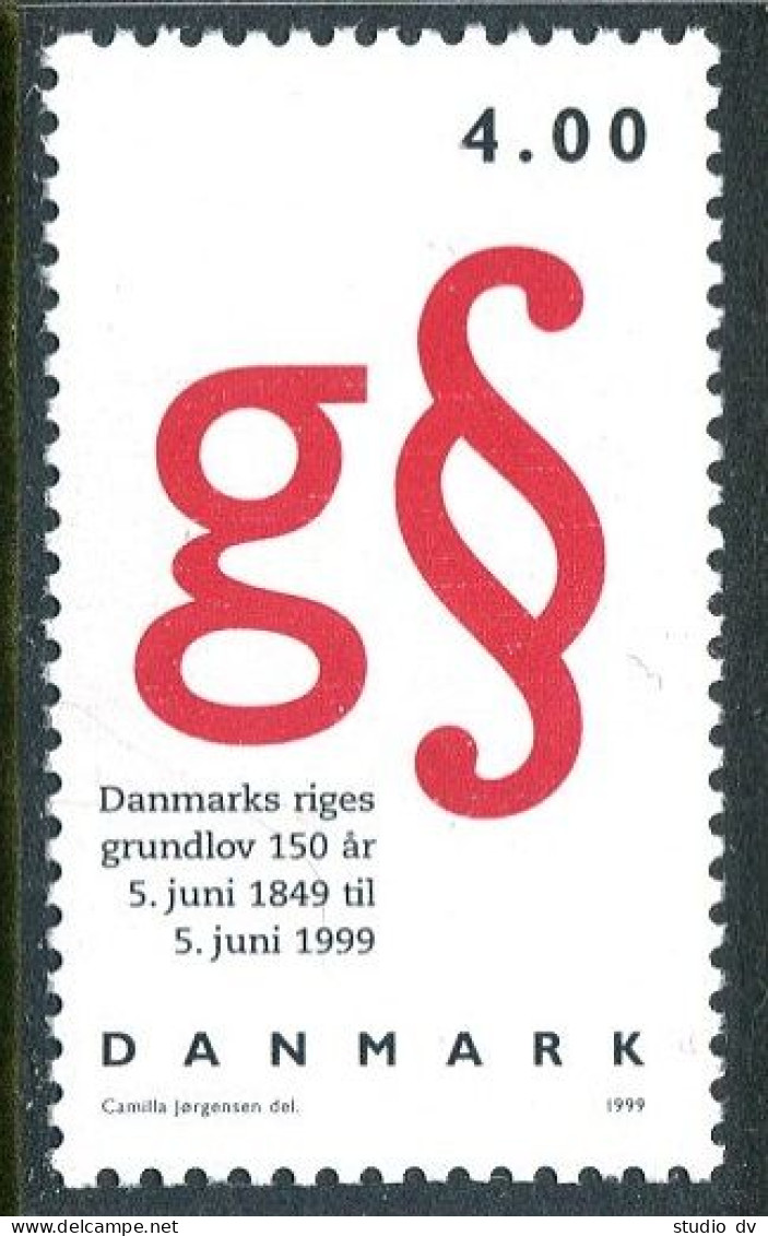 Denmark 1155, MNH. Danish Constitution, 150th Ann. 1999. - Ungebraucht