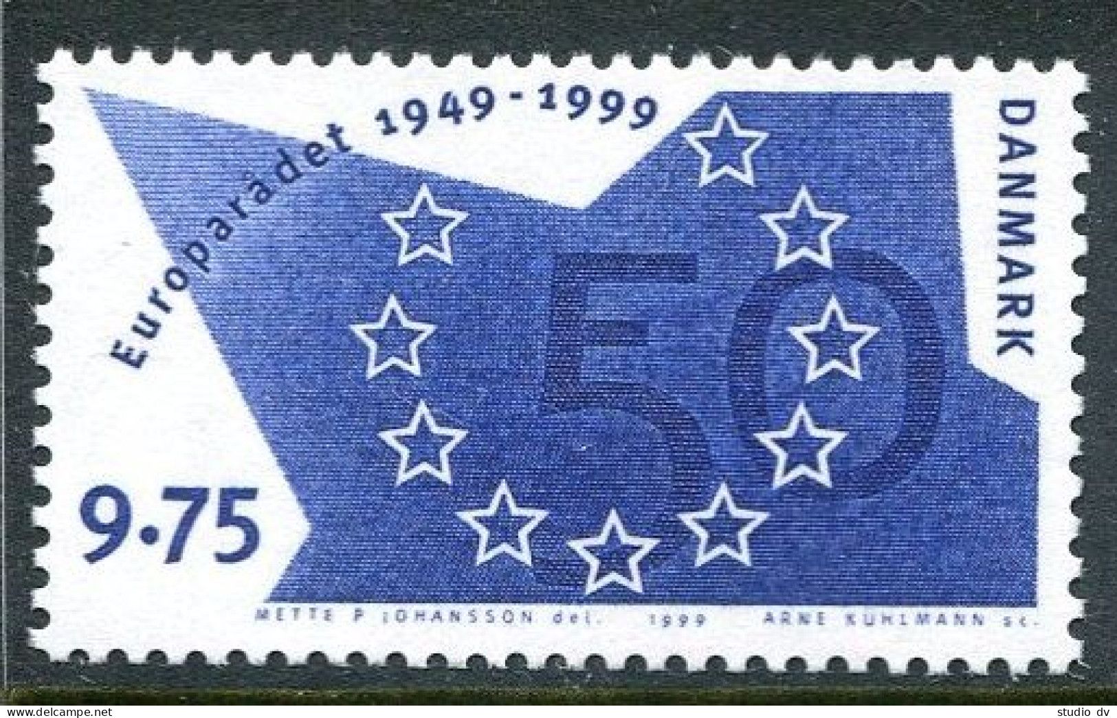 Denmark 1154, MNH. Council Of Europe, 50th Ann. 1999. - Ungebraucht