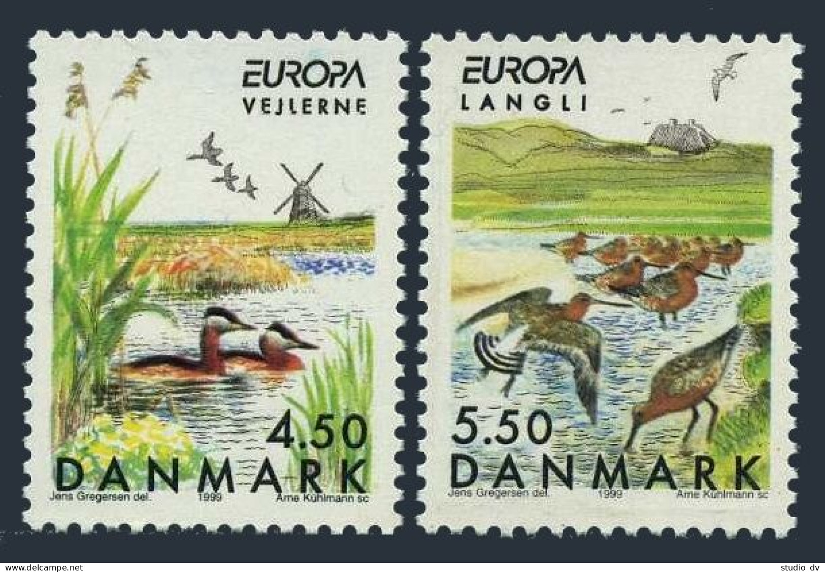 Denmark 1152-1153, MNH. Michel 1211-1212. EUROPE CEPT-1999. Nature Reserves. - Nuevos
