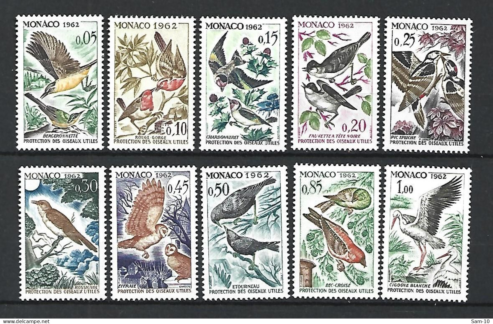 Timbre De Monaco Neuf ** N 581 / 590 - Unused Stamps