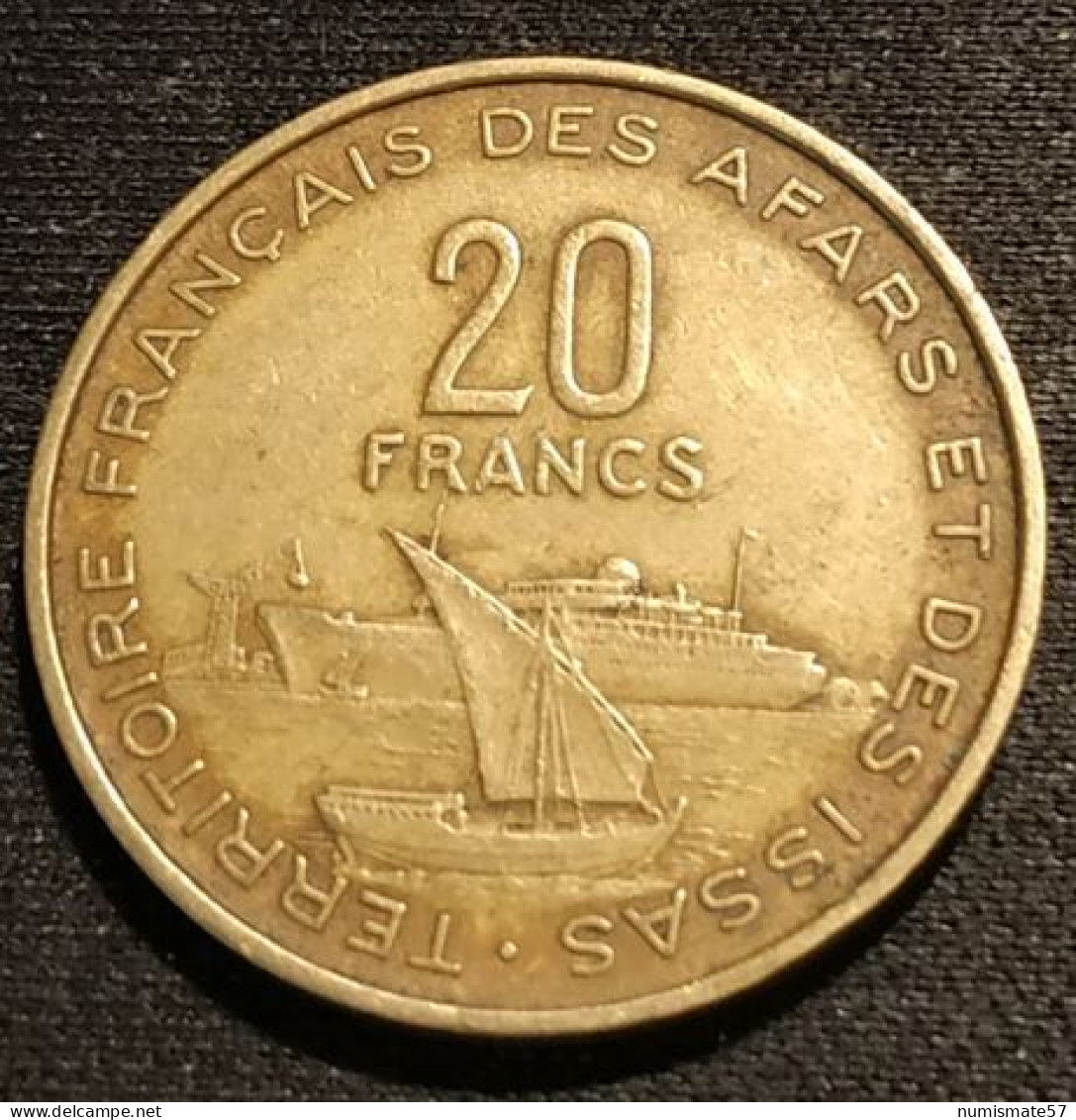 Pas Courant - DJIBOUTI - 20 FRANCS 1968 - KM 15 - TERRITOIRE FRANÇAIS DES AFARS ET DES ISSAS - Gibuti