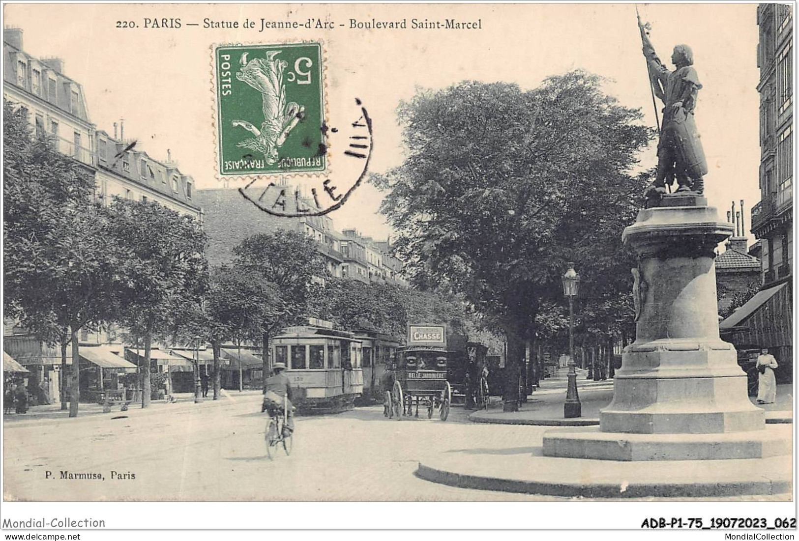 ADBP1-75-0032 - PARIS - Statue De Jeanne-d'arc - Boulevard Saint-marcel - Standbeelden