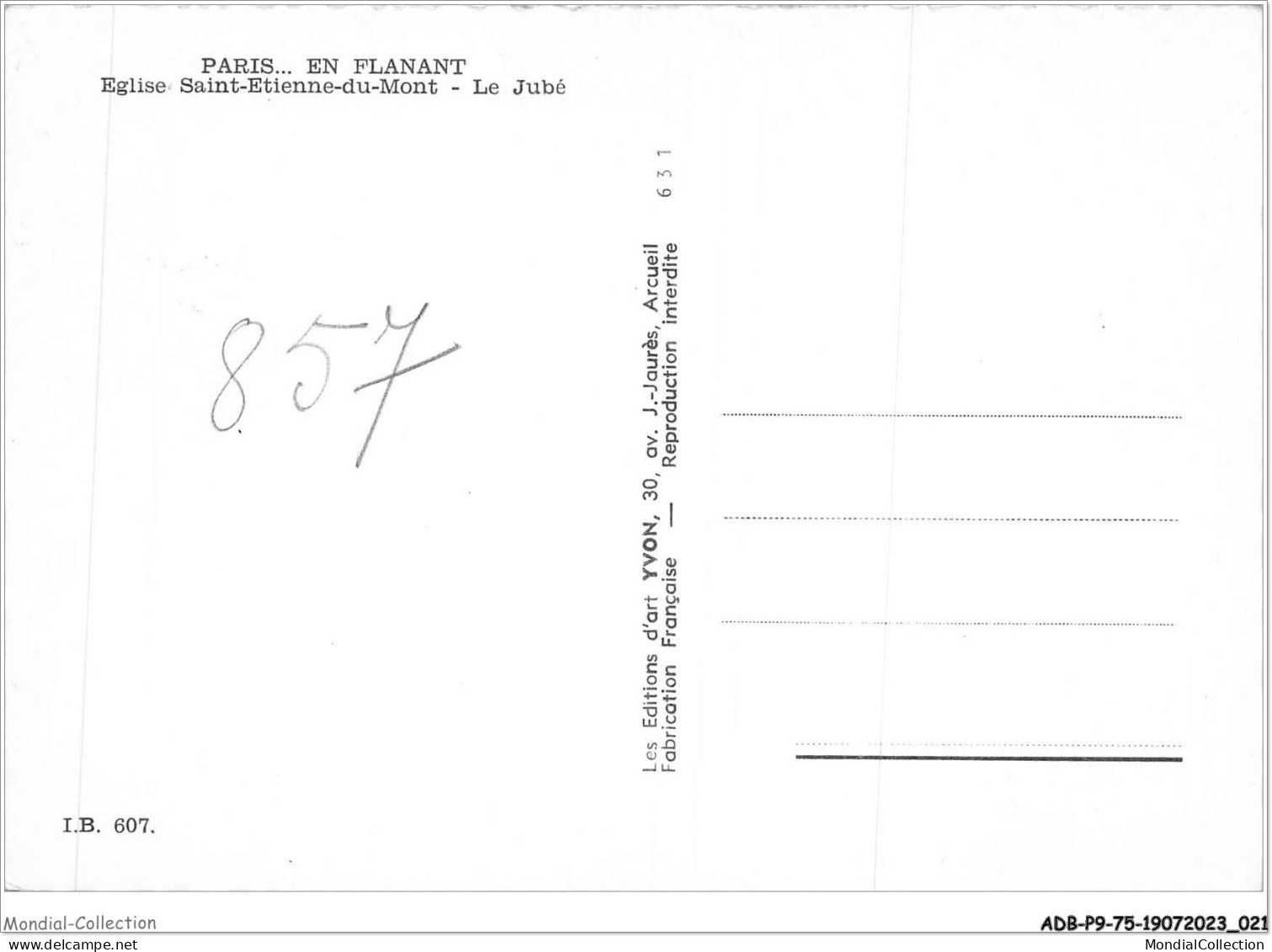 ADBP9-75-0718 - PARIS -  église - Saint-etienne-du-mont - Le Jubé - Eglises