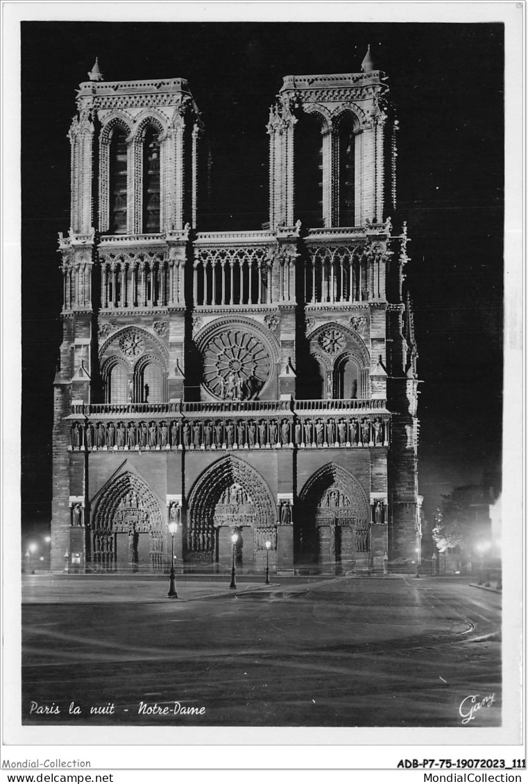 ADBP7-75-0619 - PARIS LA NUIT - Notre-dame - Paris By Night