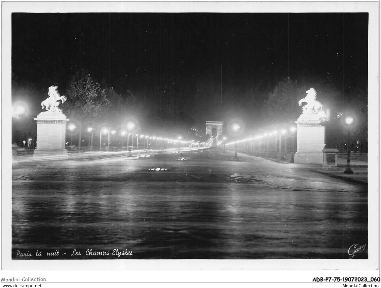 ADBP7-75-0593 - PARIS LA NUIT - Les Champs-élysées  - Paris Bei Nacht