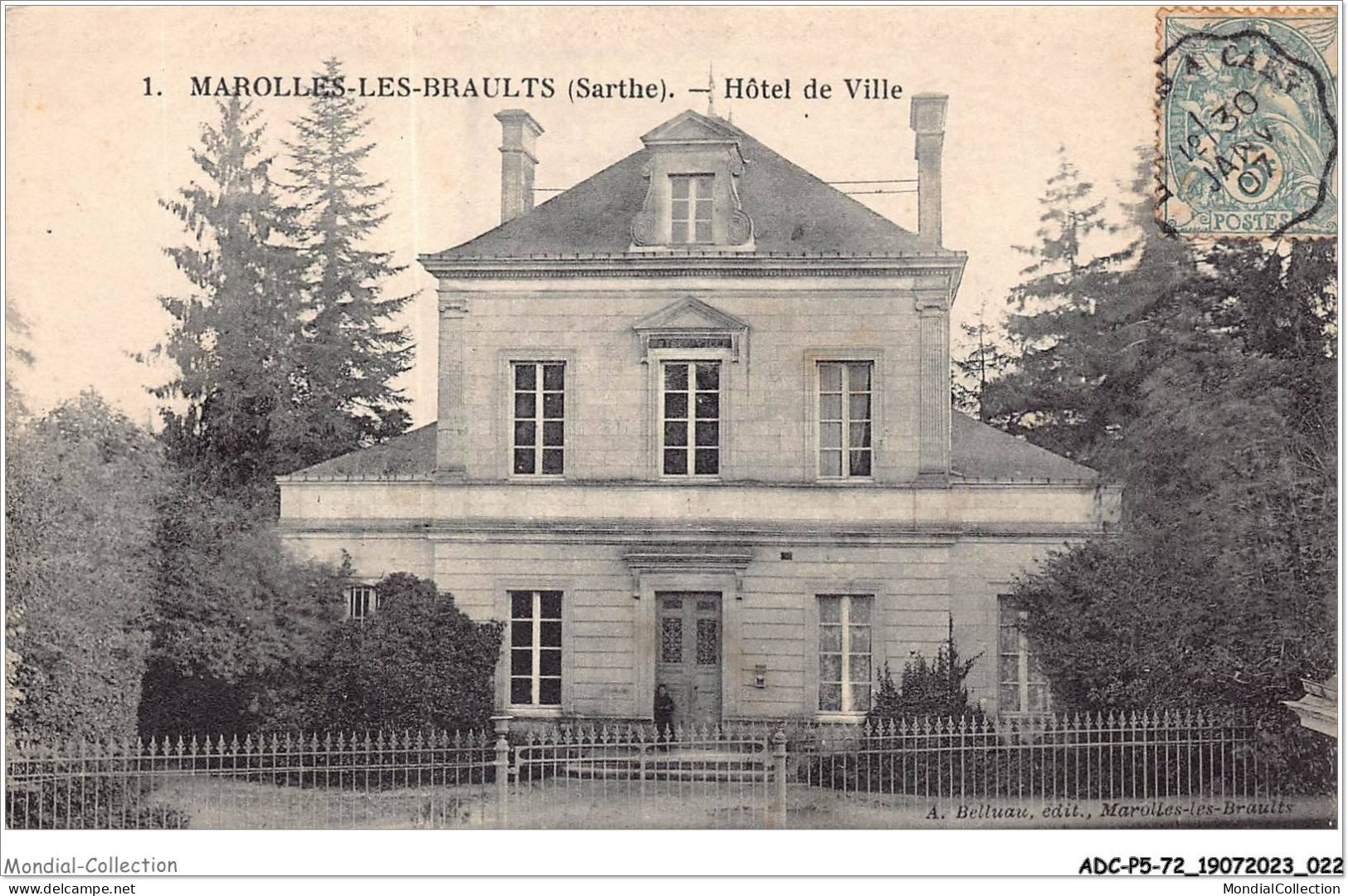 ADCP5-72-0418 - MAROLLES-LES-BRAULTS - Hôtel De Ville  - Marolles-les-Braults