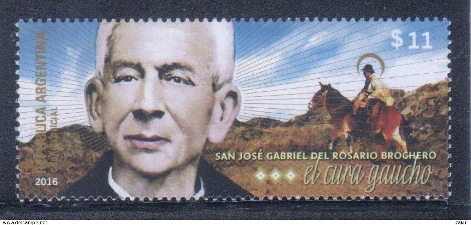 Argentina 2016 - Homenaje Al Cura Brochero - Unused Stamps