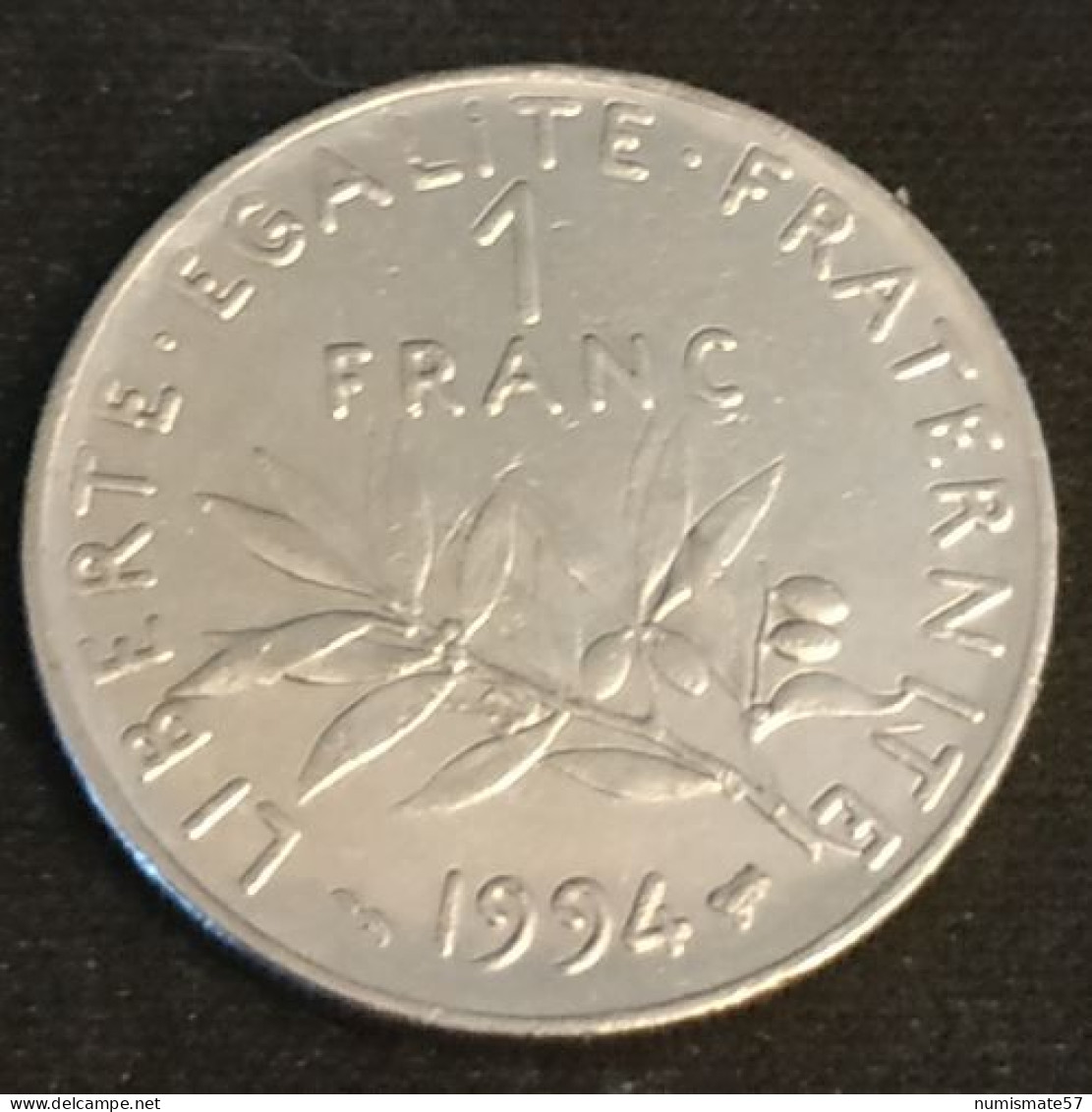 FRANCE - 1 FRANC 1994 Abeille - Semeuse - O.Roty - Tranche Striée - Nickel - Gad 474 - KM 925.1 - 1 Franc
