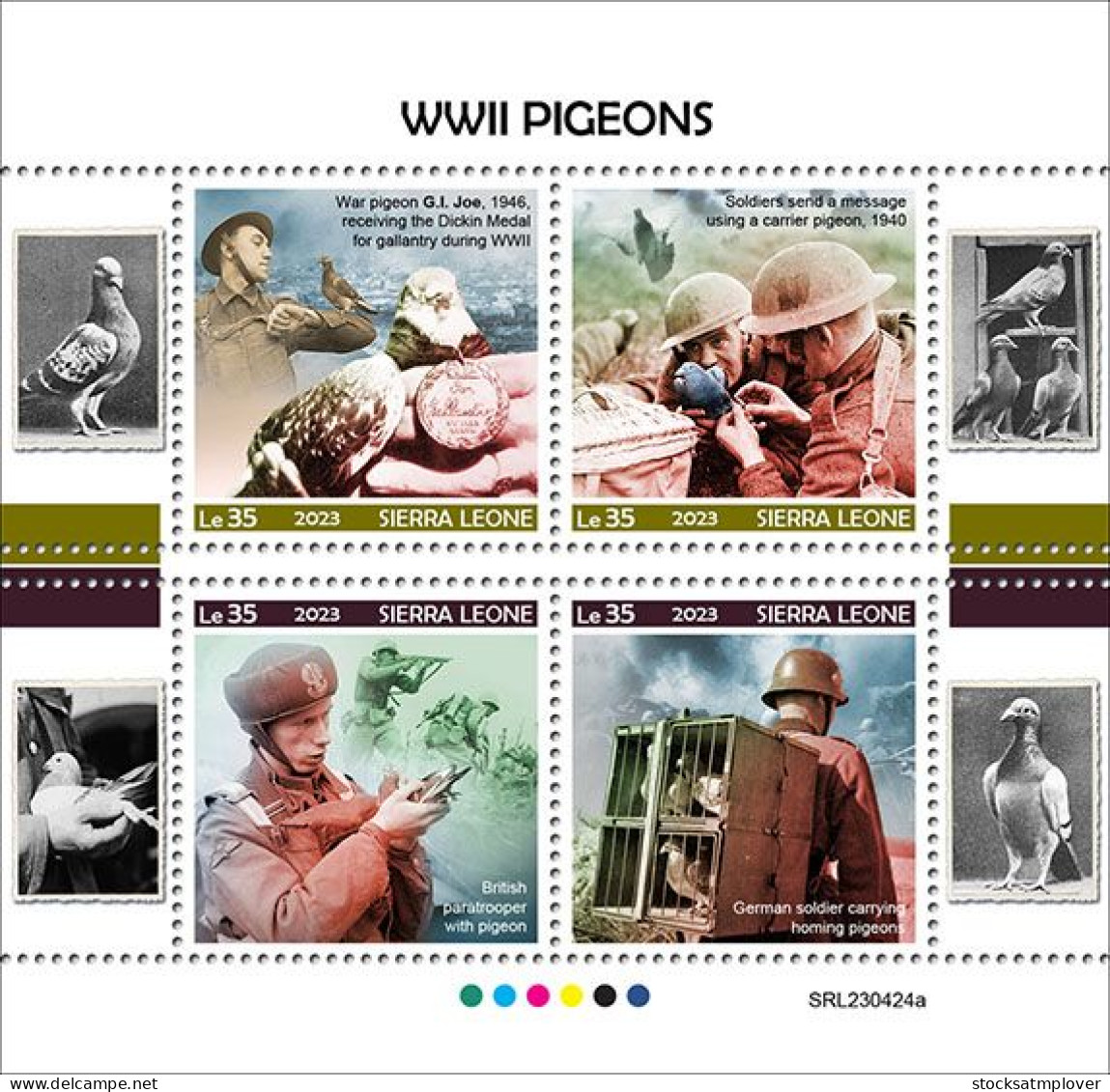 Sierra Leone 2023  War WWII Pigeons S202402 - Sierra Leone (1961-...)