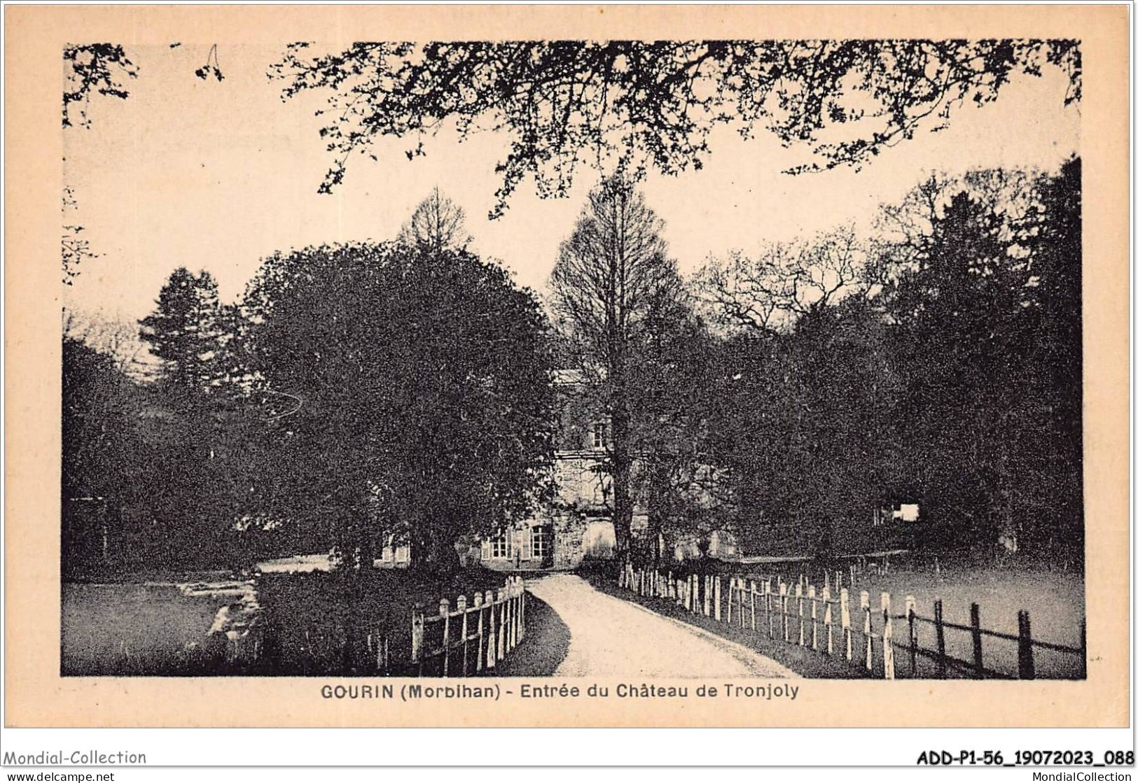 ADDP1-56-0045 - GOURIN - Entée Du Château De Tronjoly - Gourin