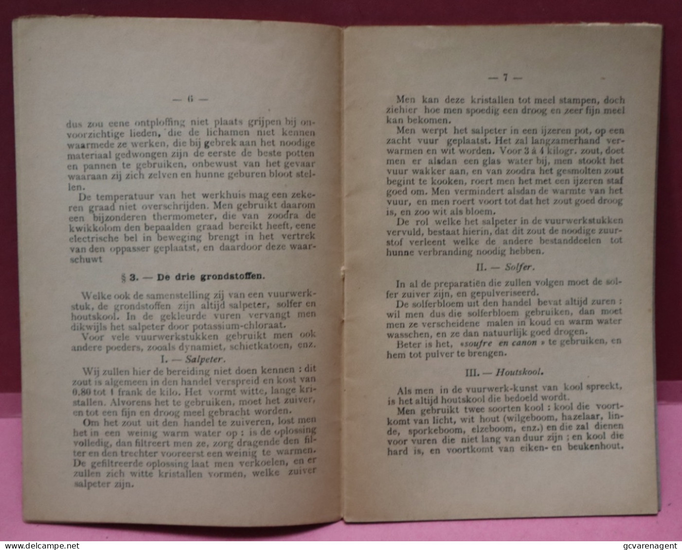 BEREIDEN EN VERVAARDIGEN VAN ALLERHANDE VUURWERKSTUKKEN  - GEBRUIKTE STAAT - 32 BLZ - 17 X 11 CM ZIE AFBEELDINGEN - Other & Unclassified