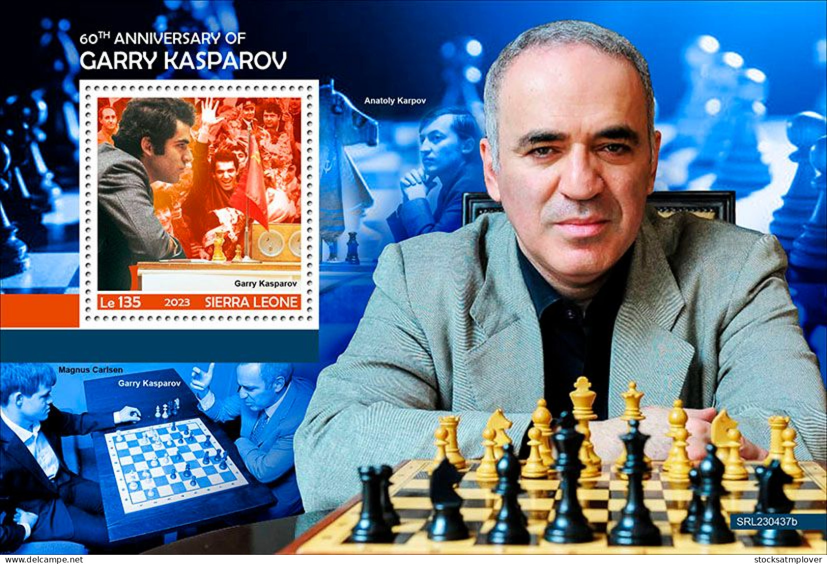 Sierra Leone 2023  Chess, Kasparov S202402 - Sierra Leone (1961-...)