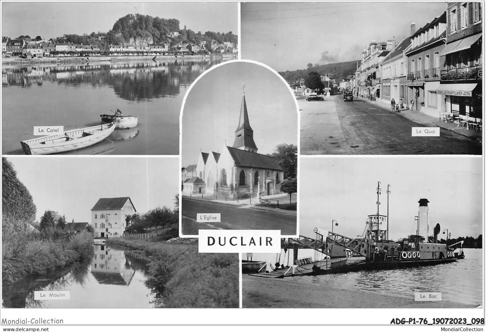 ADGP1-76-0051 - DUCLAIR - Le Catel - Le Quai - L'église - Le Moulin - Le Bac  - Duclair