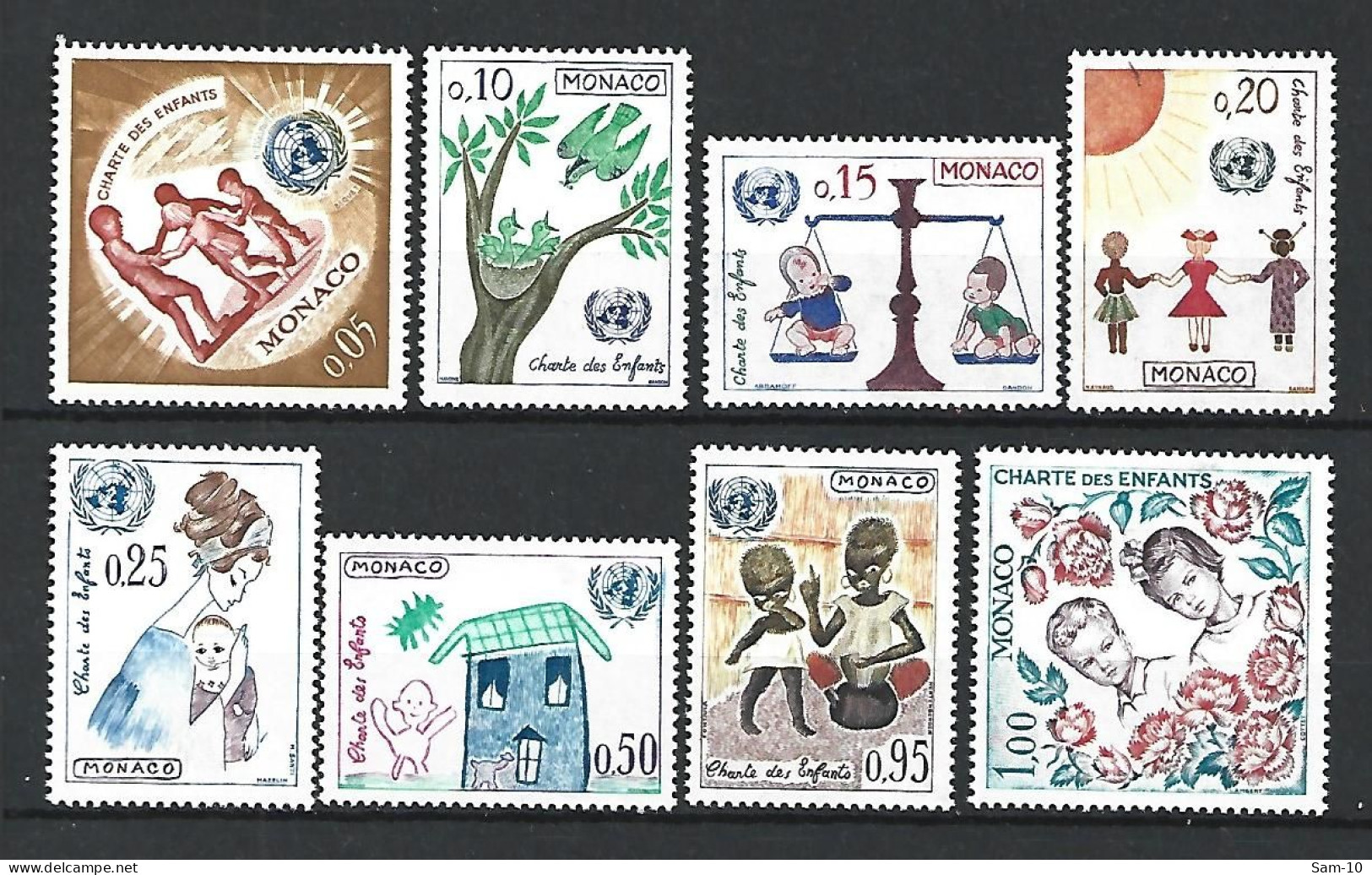 Timbre De Monaco Neuf ** N 599 / 606 - Unused Stamps