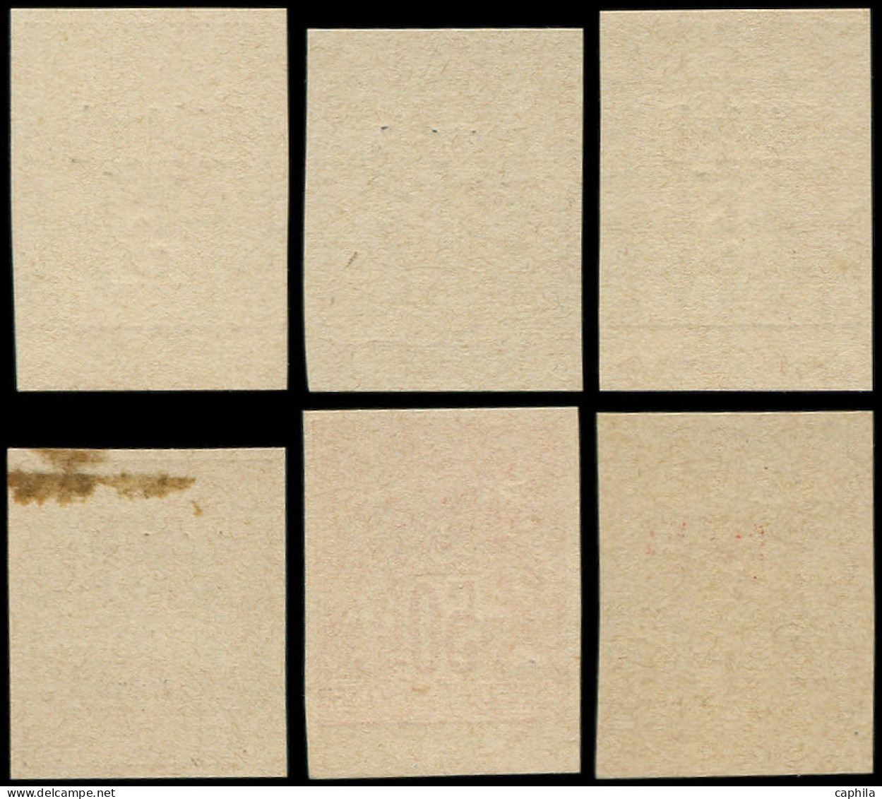 DEDEAGH Poste (*) - 1 + 3 + 5/8, Série Complète Type II, Non Dentelés Sur Papier épais (ni Carton, Ni Bristol), Le N° 6  - Other & Unclassified