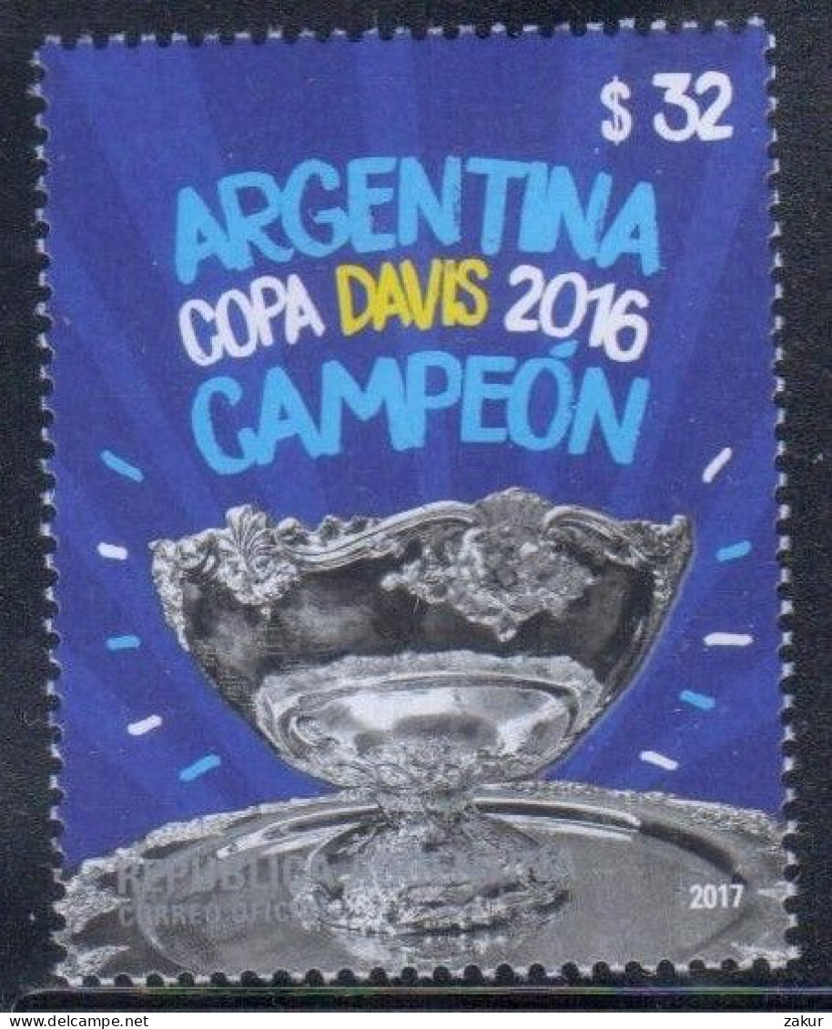 Argentina 2017 - Argentina Campeón Copa Davis - Unused Stamps