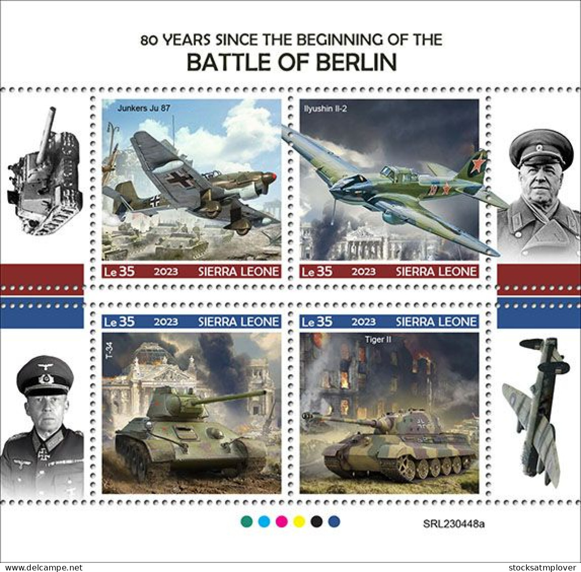 Sierra Leone 2023 War WWII  80 Years Since The Beginning Of The Battle Of Berlin S202402 - Sierra Leone (1961-...)