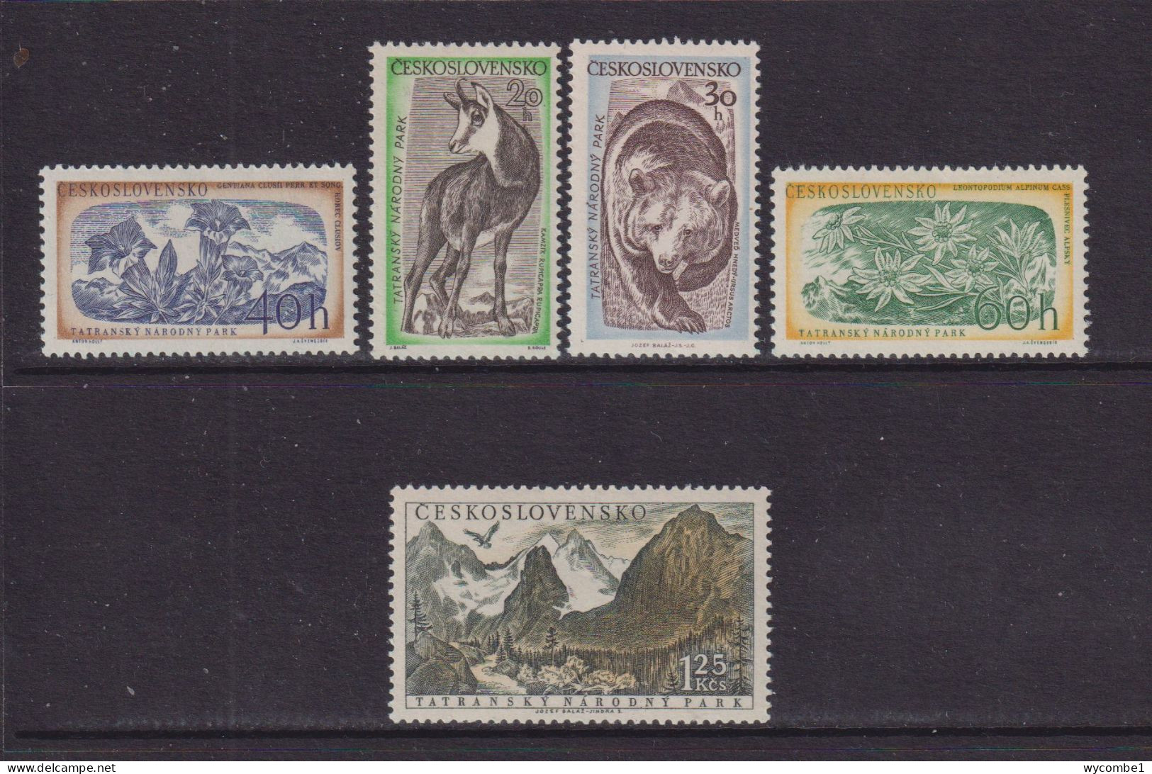 CZECHOSLOVAKIA  - 1957 Tatra National Park Set  Never Hinged Mint - Unused Stamps