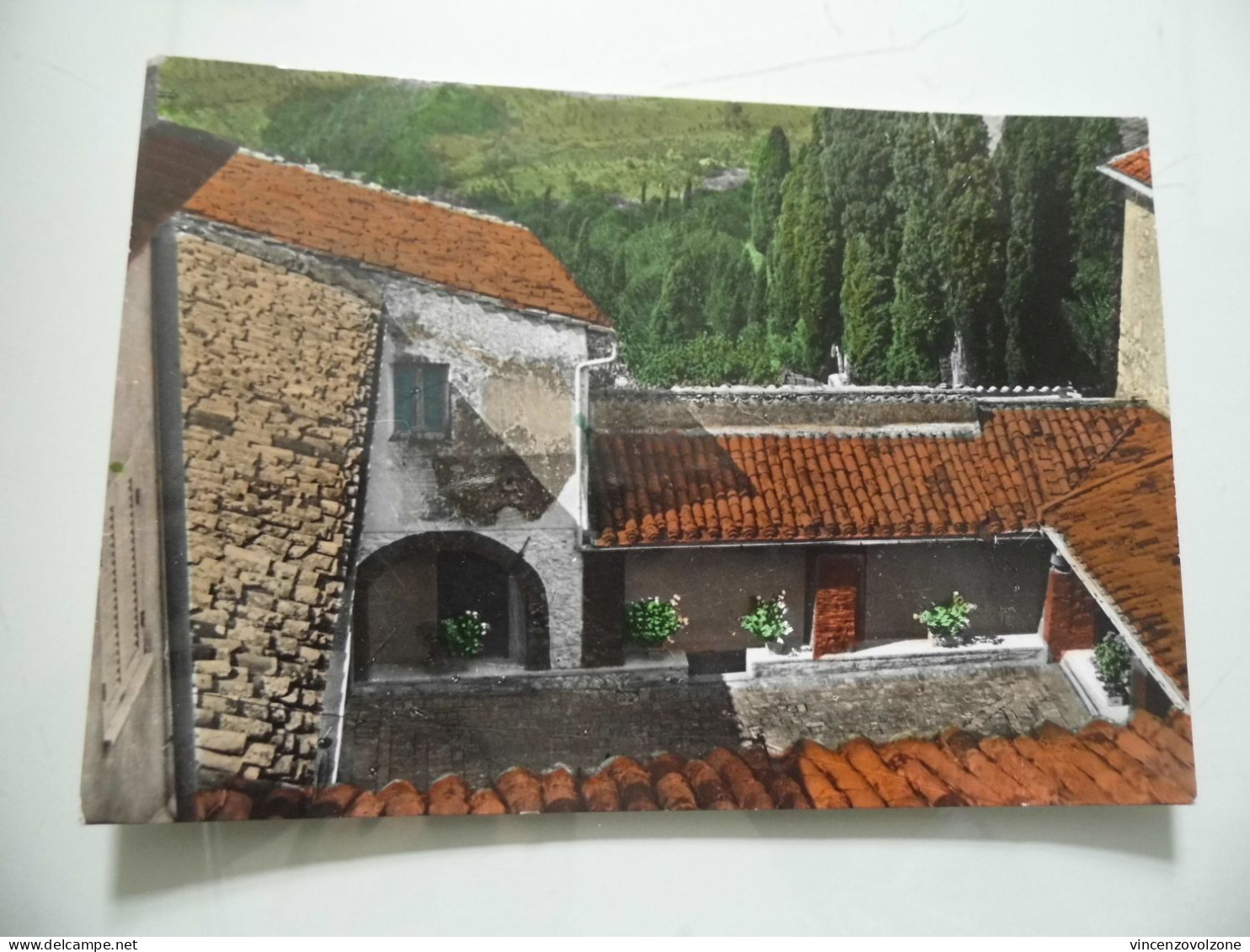 Cartolina Viaggiata "MONTEFIOLO - CASPERIA ( Rieti ) Monastero Delle Benedettine Di Priscilla. Chiostro" 1964 - Rieti