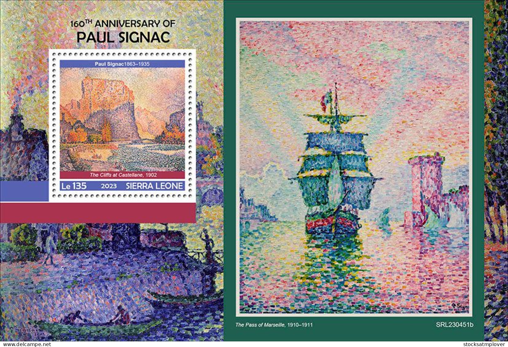 Sierra Leone 2023 Art Painting 160th Anniversary Of Paul Signac S202402 - Sierra Leone (1961-...)