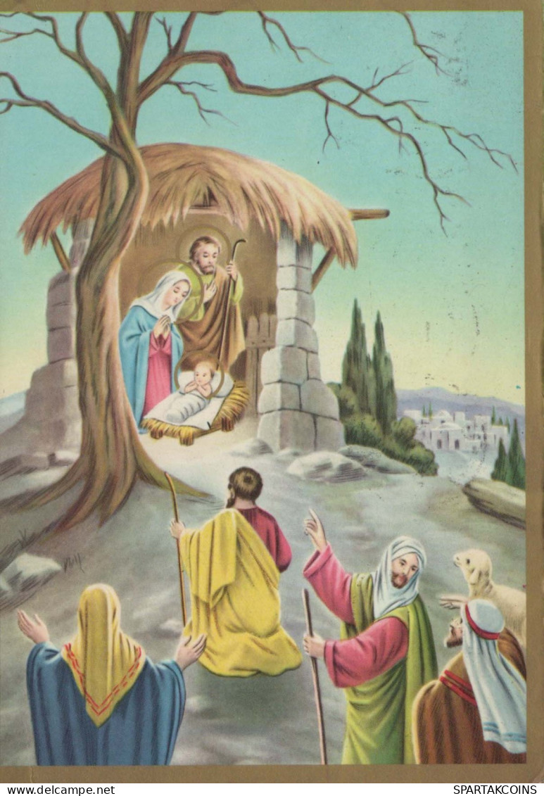 Jungfrau Maria Madonna Jesuskind Weihnachten Religion Vintage Ansichtskarte Postkarte CPSM #PBB736.A - Vierge Marie & Madones