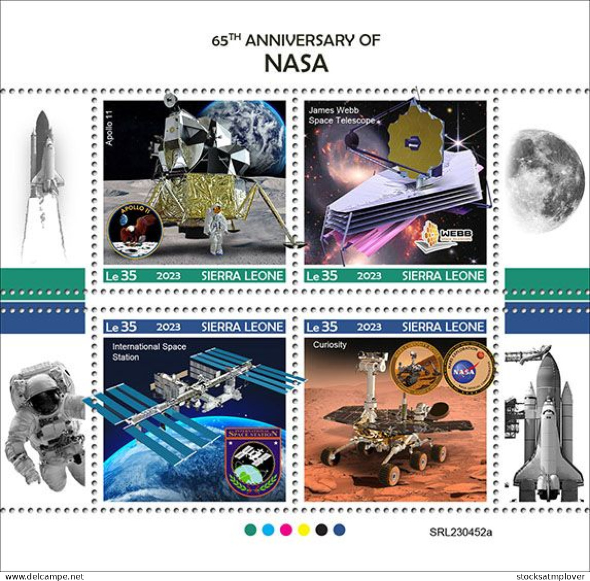 Sierra Leone 2023 Space 65th Anniversary Of NASA S202402 - Sierra Leone (1961-...)