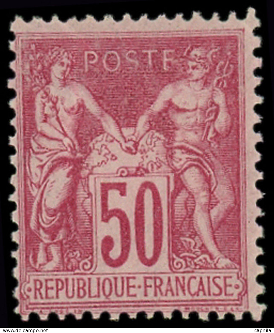 FRANCE Poste ** - 104, N Sous B, Signé Scheller, Luxe: 50c. Sage Rose - Cote: 600 - 1898-1900 Sage (Tipo III)
