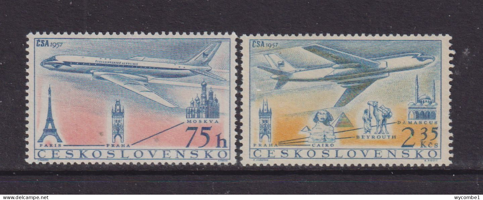 CZECHOSLOVAKIA  - 1957 Air Set  Never Hinged Mint - Unused Stamps