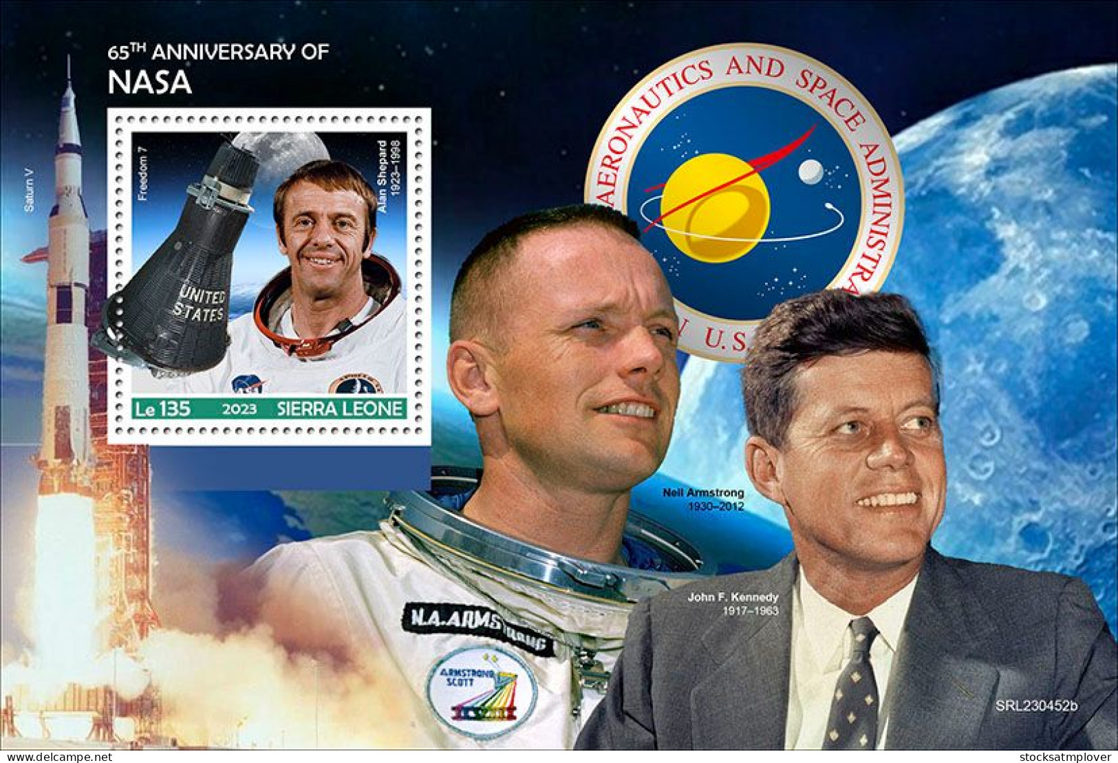 Sierra Leone 2023 Space 65th Anniversary Of NASA S202402 - Sierra Leone (1961-...)