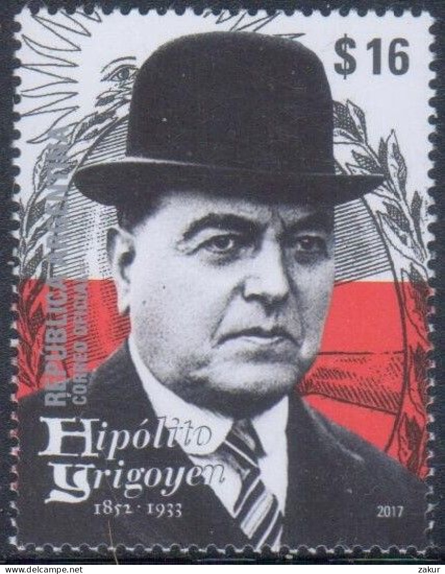 Argentina 2017 - Sello Homenaje A Hipólito Yrigoyen - Unused Stamps