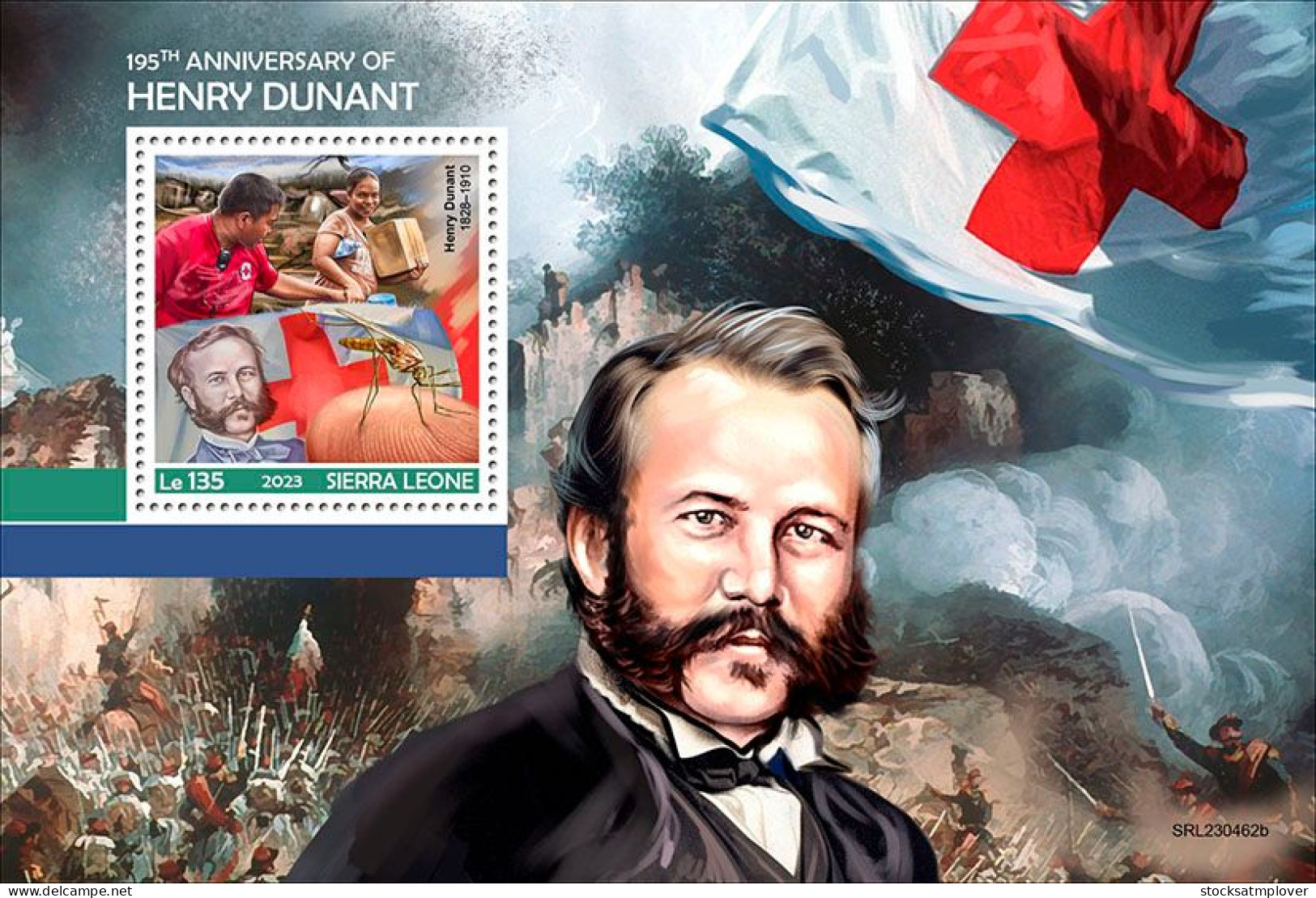 Sierra Leone 2023 195th Anniversary Of Henry Dunant Red Cross S202402 - Sierra Leone (1961-...)