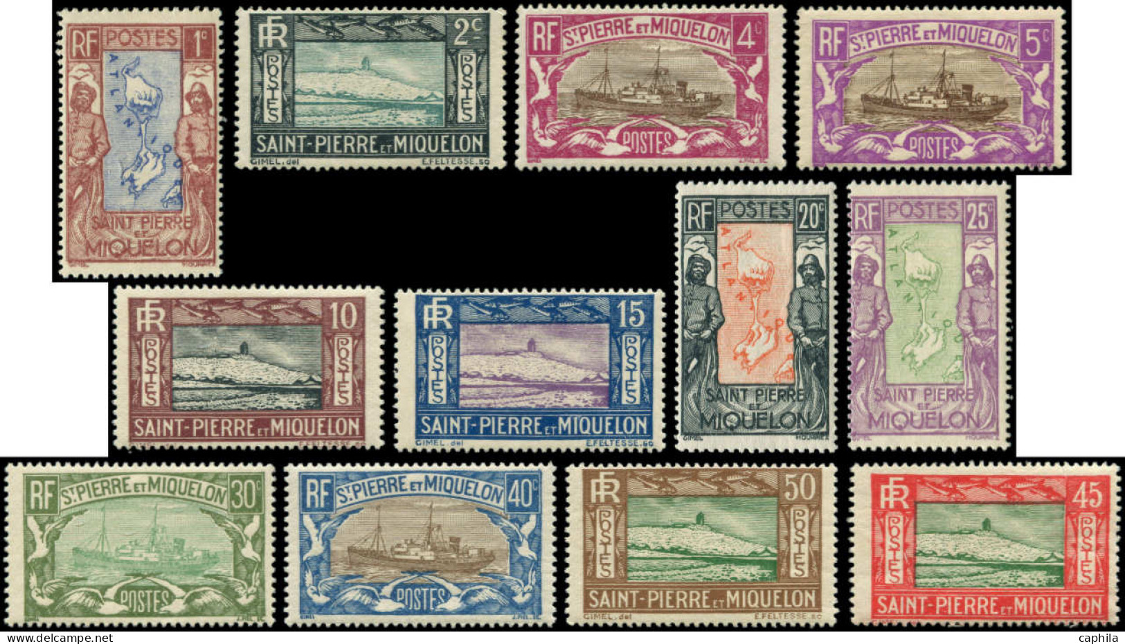 SAINT PIERRE & MIQUELON Poste * - 136/59, Très Frais, Complet - Cote: 395 - Unused Stamps