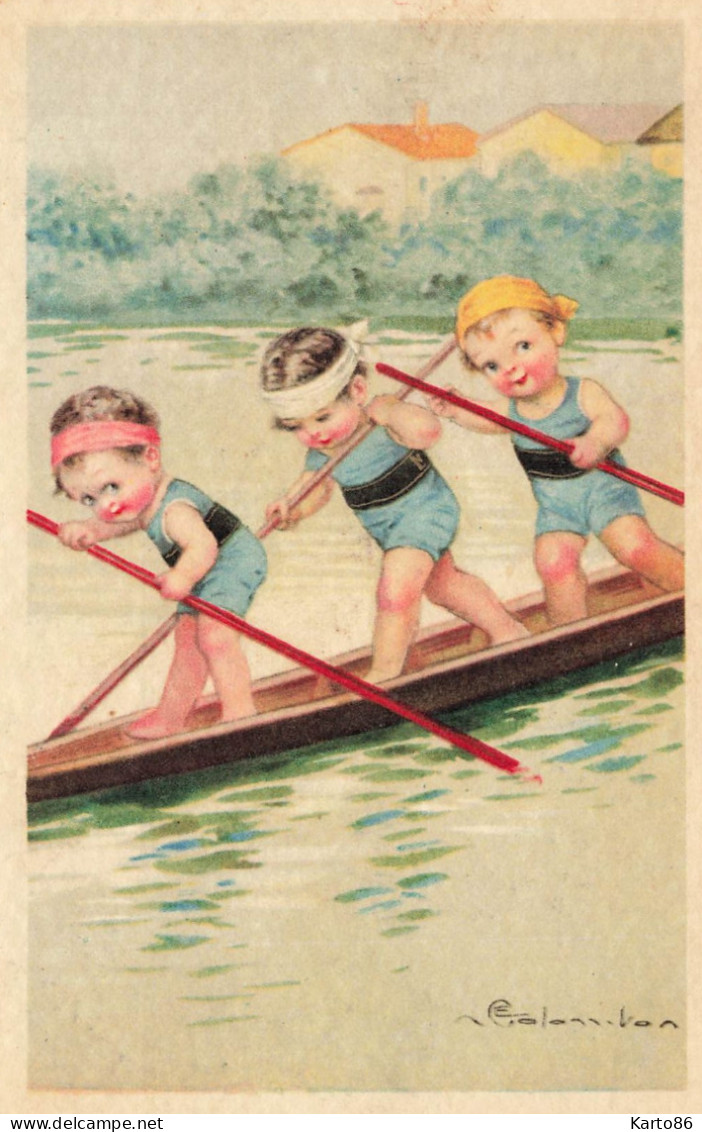 E. COLOMBO * CPA Illustrateur Italia Colombo * N°2329 * Enfants Avrion Sport - Colombo, E.