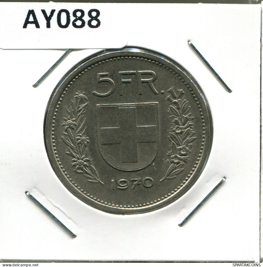 5 FRANCS 1970 SUIZA SWITZERLAND Moneda #AY088.3.E.A - Altri & Non Classificati