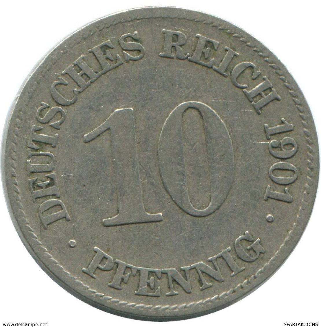 10 PFENNIG 1901 E GERMANY Coin #AE540.U.A - 10 Pfennig