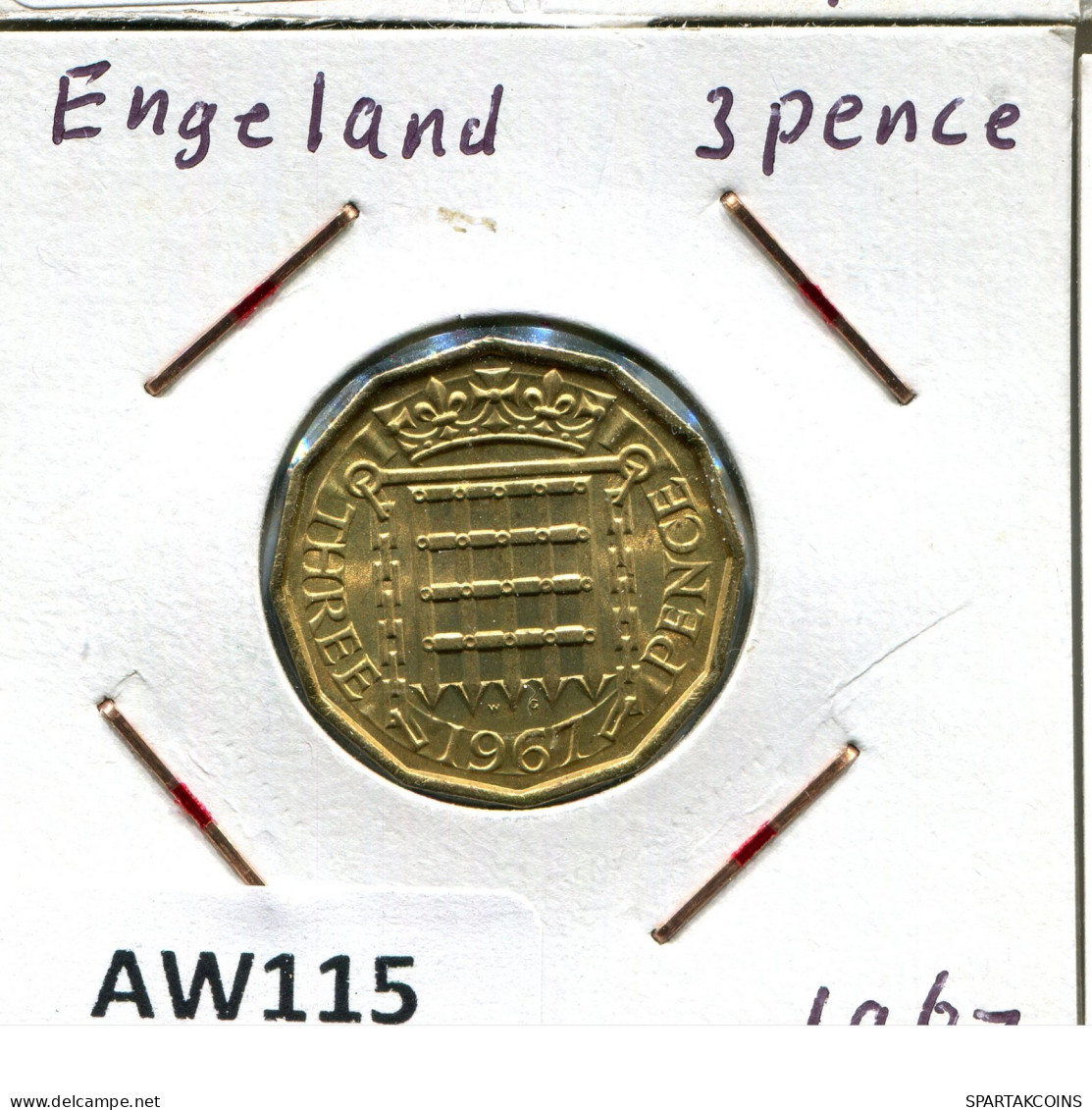 THREEPENCE 1967 UK GROßBRITANNIEN GREAT BRITAIN Münze #AW115.D.A - F. 3 Pence
