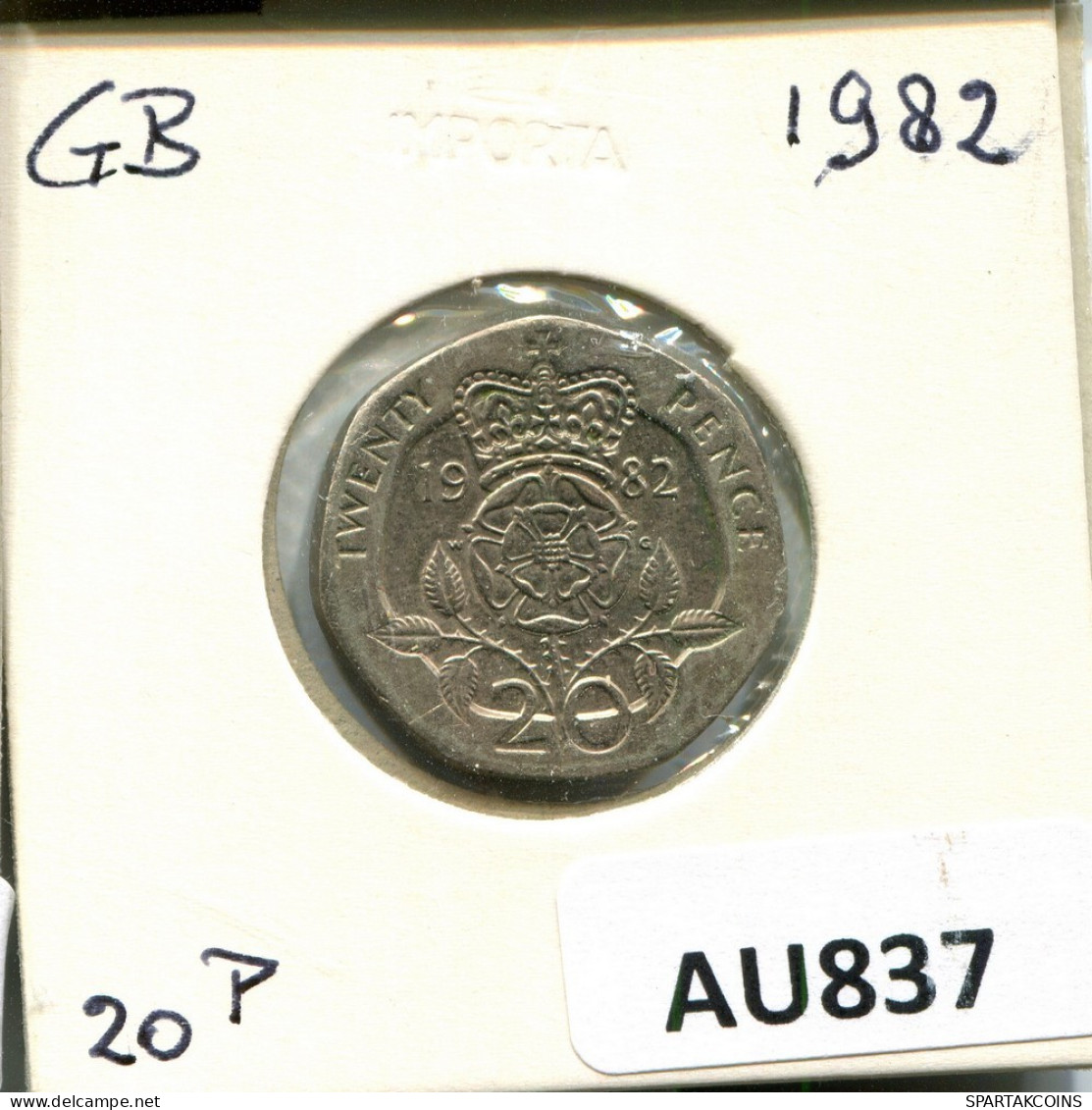 20 PENCE 1982 UK GBAN BRETAÑA GREAT BRITAIN Moneda #AU837.E.A - 20 Pence