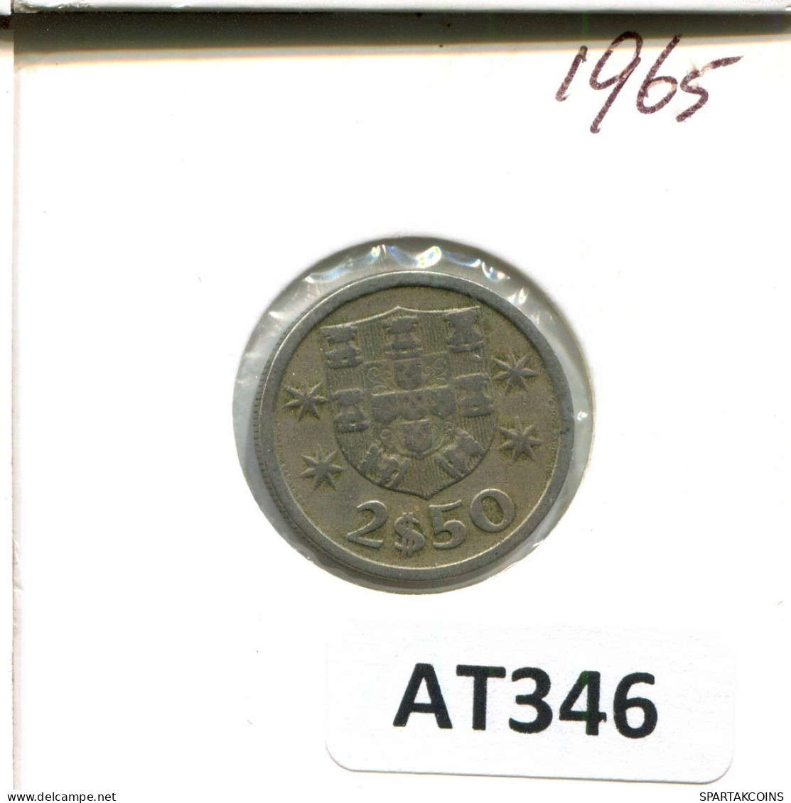 2$50 ESCUDOS 1965 PORTUGAL Moneda #AT346.E.A - Portogallo