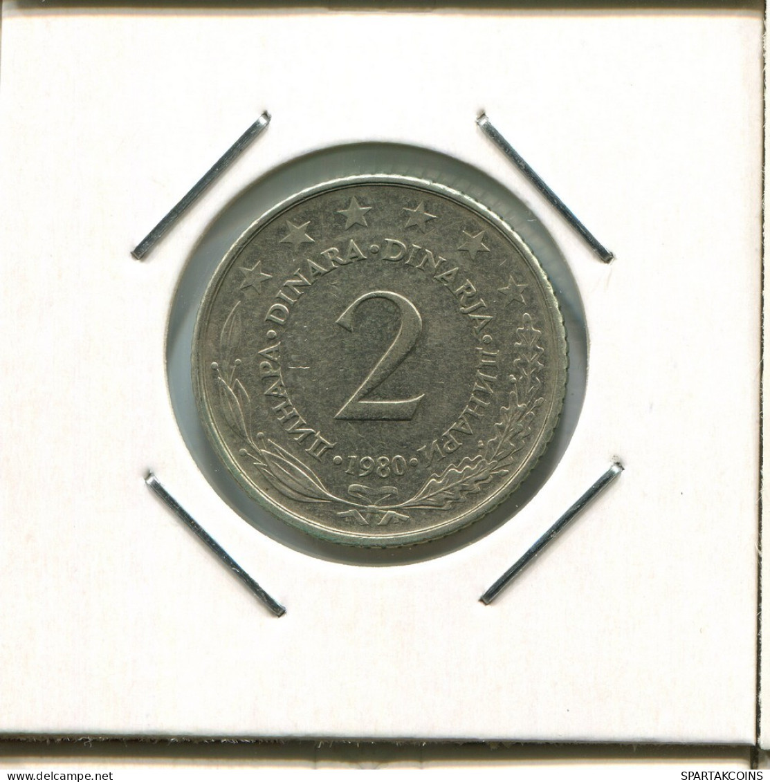 2 DINARA 1980 YUGOSLAVIA Moneda #AR655.E.A - Yugoslavia