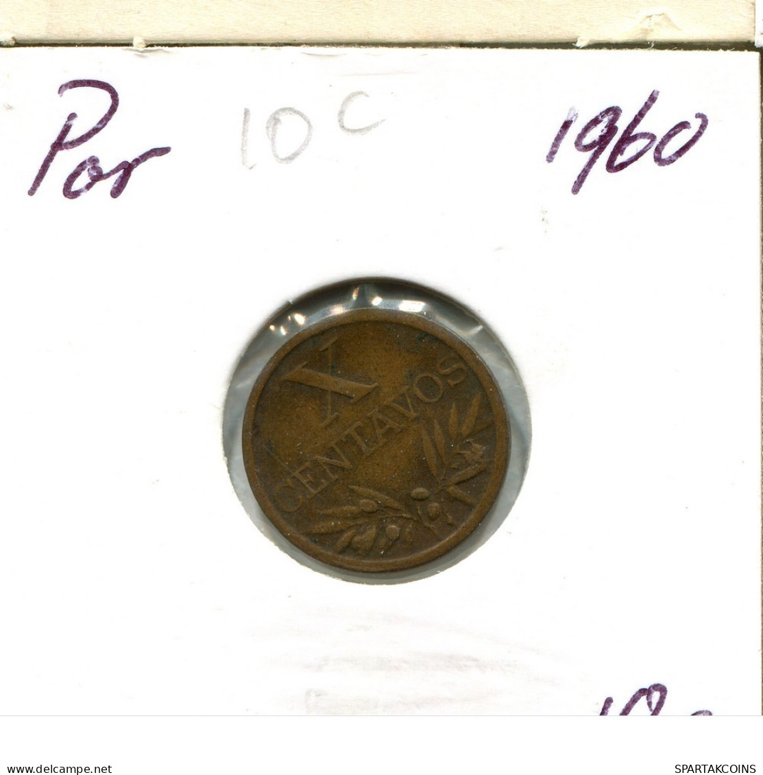10 CENTAVOS 1960 PORTUGAL Moneda #AT265.E.A - Portogallo