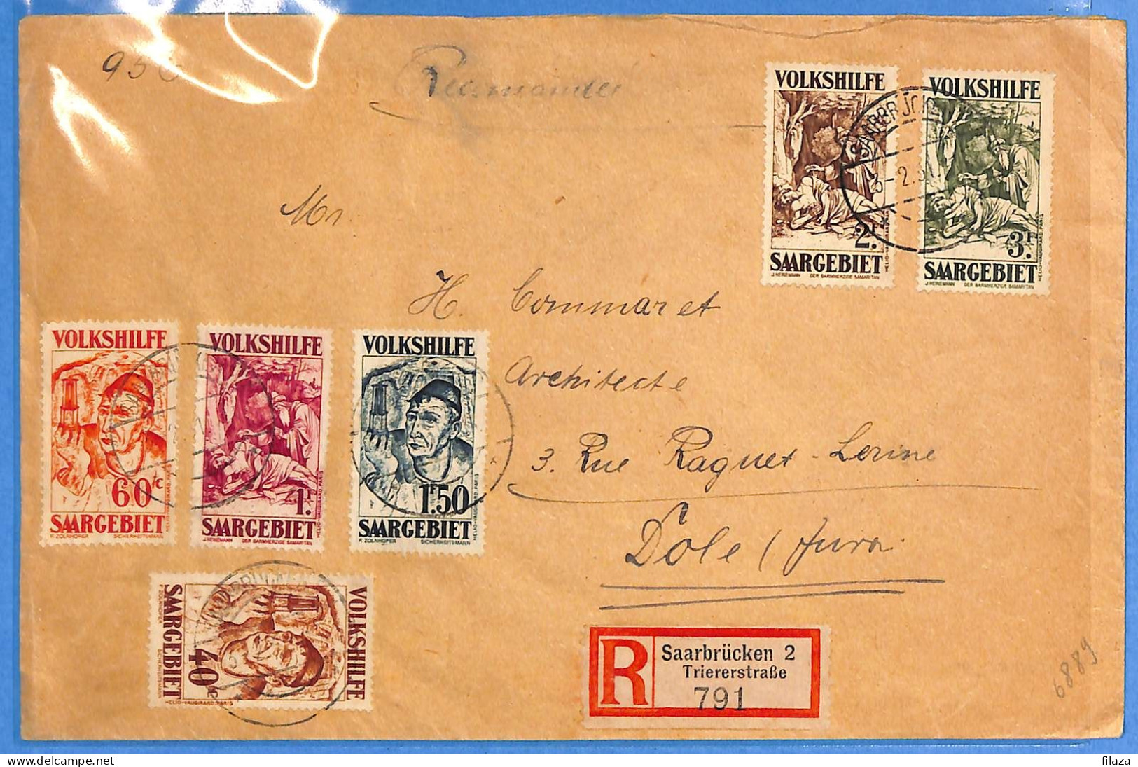 Saar - 1931 - Lettre Einschreiben De Saarbrücken - G30957 - Briefe U. Dokumente