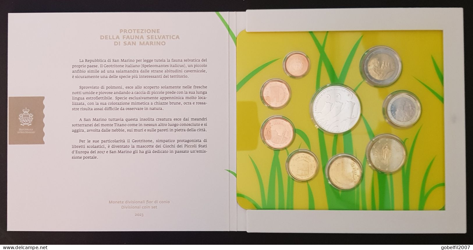 SAN MARINO - DIVISIONALE 2023 FDC CON 5 EURO ARGENTO - Saint-Marin